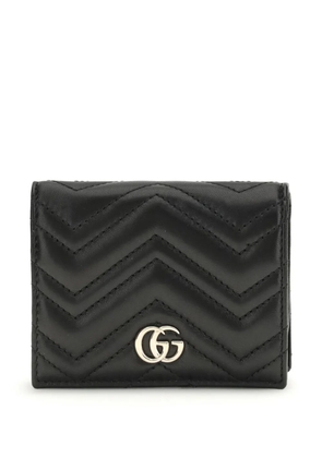 Gucci GG Marmont chevron wallet - Black