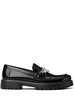 Tory Burch embellished lug loafers - Black