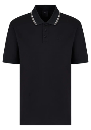 Armani Exchange cotton polo shirt - Black