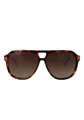 Isabel Marant Eyewear tortoiseshell oval-frame sunglasses - Brown