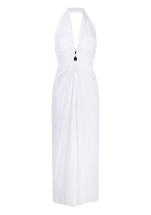 Fisico halterneck beach dress - White