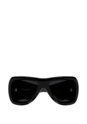 Saint Laurent Eyewear oversized wrapped sunglasses - Black
