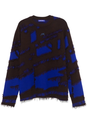 A-COLD-WALL* frontage-knit crew neck sweater - Blue