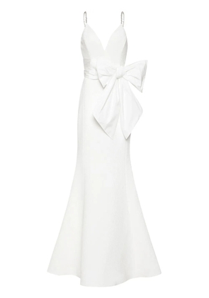 Rebecca Vallance Genevieve bow-embellished gown - White