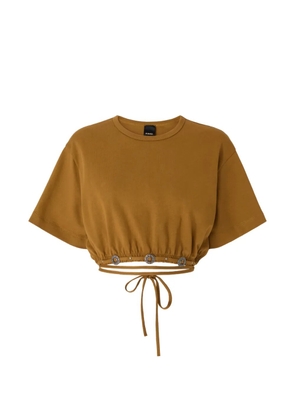PINKO tie-waist cropped top - Neutrals