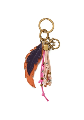 PINKO feather tassel keyring - Orange