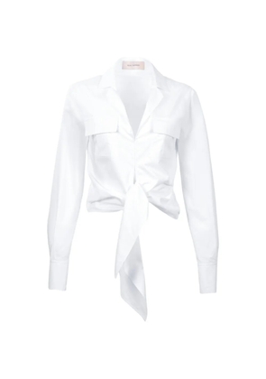 Silvia Tcherassi Caserta tie front blouse - White