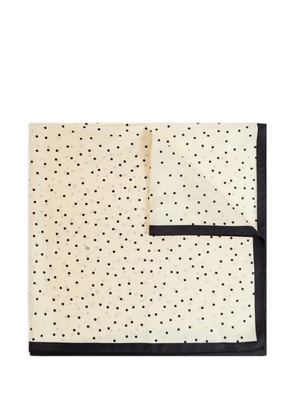 By Malene Birger Poula polka-dot border scarf - Neutrals