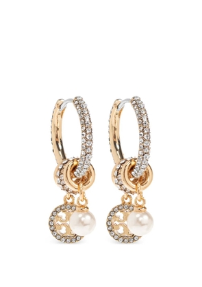 Tory Burch Icon Pavé Charm earrings - Gold