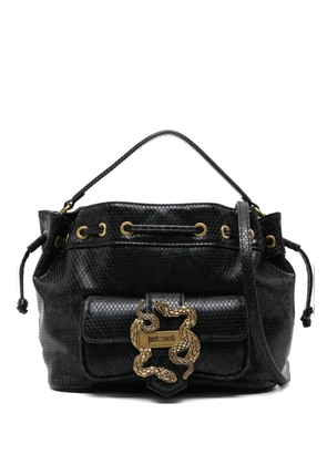 Just Cavalli drawstring snake-motif tote bag - Black