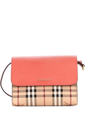 Burberry Pre-Owned Loxley Haymarket Coated Canvas and Leather Small crossbody bag - Brown