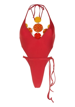 Amir Slama high-leg briefs swimsuit - Red