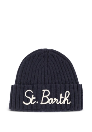 MC2 Saint Barth Wengen ribbed beanie hat - Blue