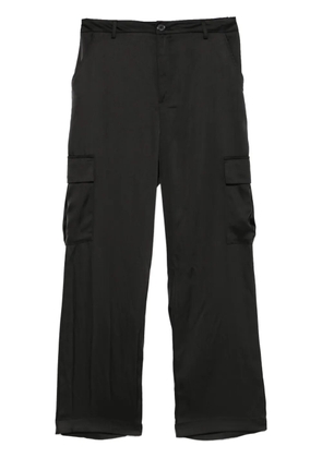 DKNY high-rise satin trousers - Black
