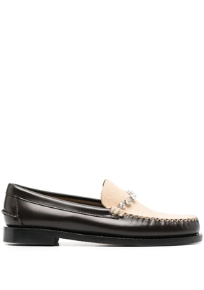 Forte Forte x Sebago crystal-embellished loafers - Brown