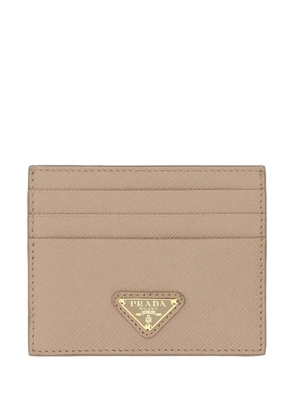 Prada logo-plaque wallet - Neutrals