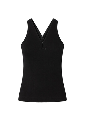 PINKO V-neck zip-fastening tank top - Black