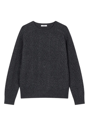 TOMBOY cable knit round neck sweater - Grey