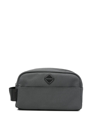 Hackett HS Diamond logo-appliqué wash bag - Grey