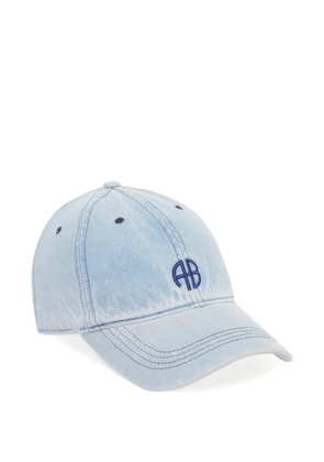 ANINE BING Jeremy logo-embroidered baseball cap hat - Blue