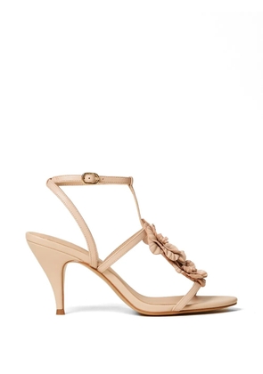TWINSET floral-appliqué sandals - Neutrals