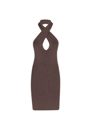 Federica Tosi halter-neck midi dress - Brown