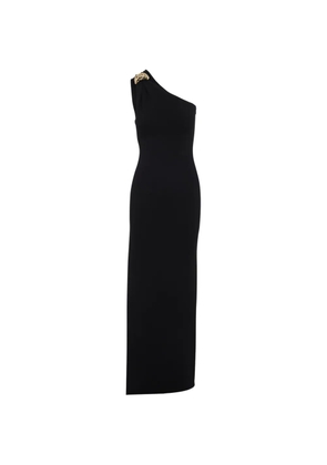 Elisabetta Franchi one-shoulder split midi dress - Black