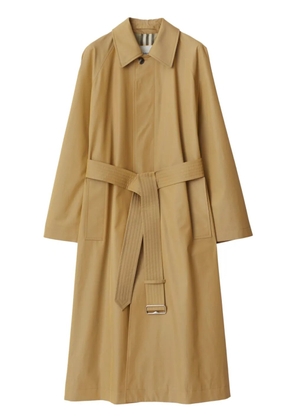 Burberry long gabardine car coat - Neutrals