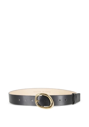 Magda Butrym embossed oval buckle belt - Black