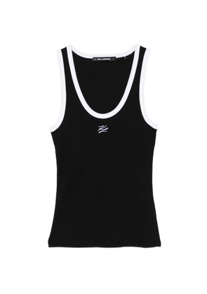 Karl Lagerfeld Autograph Logo tank top - Black
