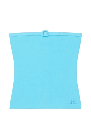Courrèges buckle-detail tub top - Blue