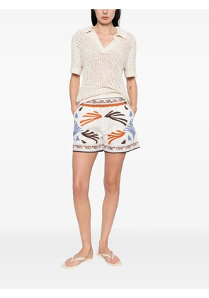 Herno elasticated-waistband shorts - White