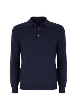 Gran Sasso button wool polo shirt - Blue