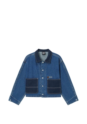 FINGERCROXX logo-patch pocket jacket - Blue
