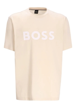 BOSS logo-print T-shirt - Neutrals