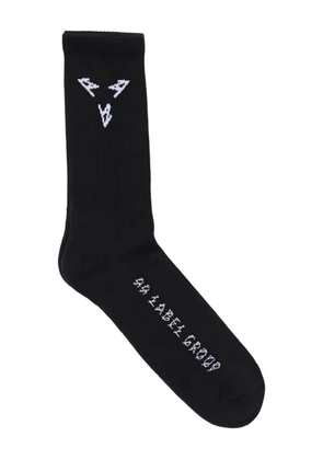 44 LABEL GROUP triangle-logo cotton socks - Black