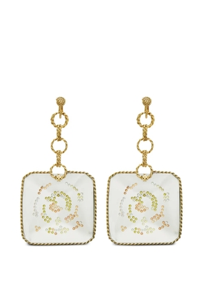 Tory Burch Runway square swirl drop earrings - Gold