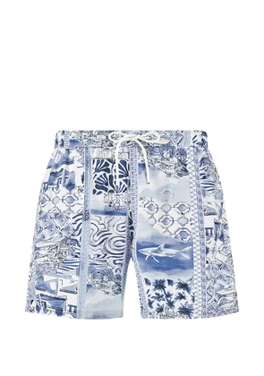 Paul & Shark voyage-print swim shorts - White