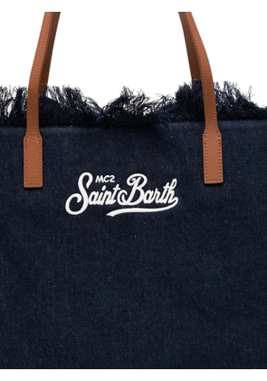 MC2 Saint Barth City logo-embroidered tote bag - Blue