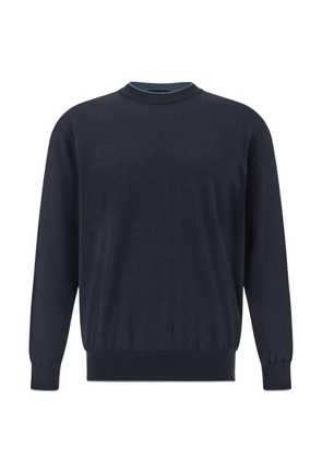 Paul & Shark bicolor collar crew-neck sweater - Blue