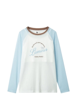 b+ab long-sleeve graphic top - White