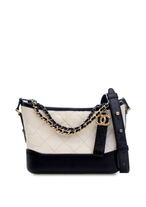 CHANEL Pre-Owned 2018 Small Bicolor Aged Calfskin Gabrielle crossbody bag - Black