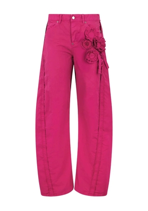 DSQUARED2 flower-appliqué trousers - Pink