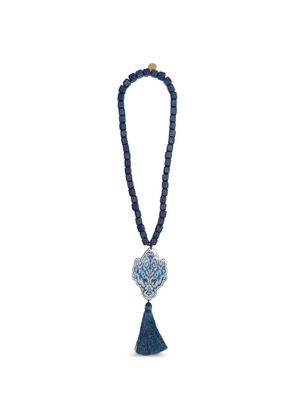 MALIPARMI Ikat beaded tassel necklace - Blue