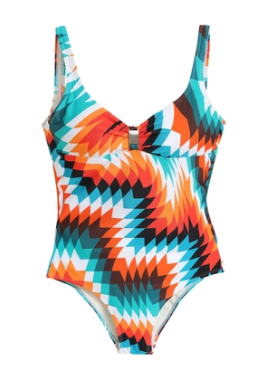 Lygia & Nanny geometric print swimsuit - White