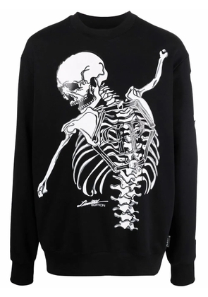 Philipp Plein skeleton print sweatshirt - Black