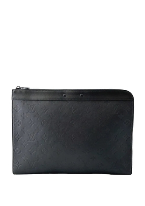 Louis Vuitton Pre-Owned 2020-2025 Monogram Shadow Pochette Jour GM clutch bag - Black