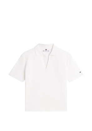 Tommy Hilfiger V-neck short-sleeve polo shirt - White