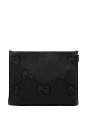 Gucci Pre-Owned 2016-2026 Jumbo GG Canvas Pouch clutch bag - Black