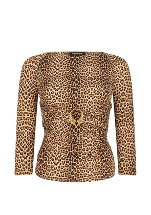Roberto Cavalli leopard-print top - Brown